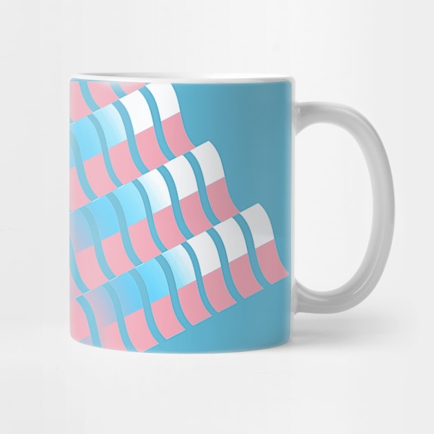 Transgender Pride Abstract Waveform by VernenInk